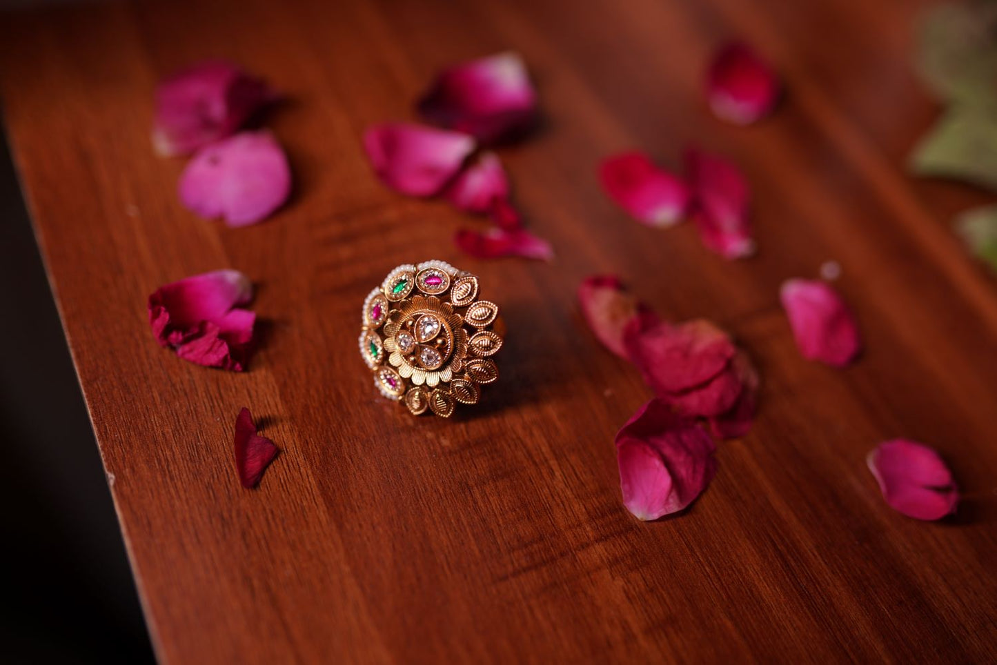 Traditional Kundan Stone Ring