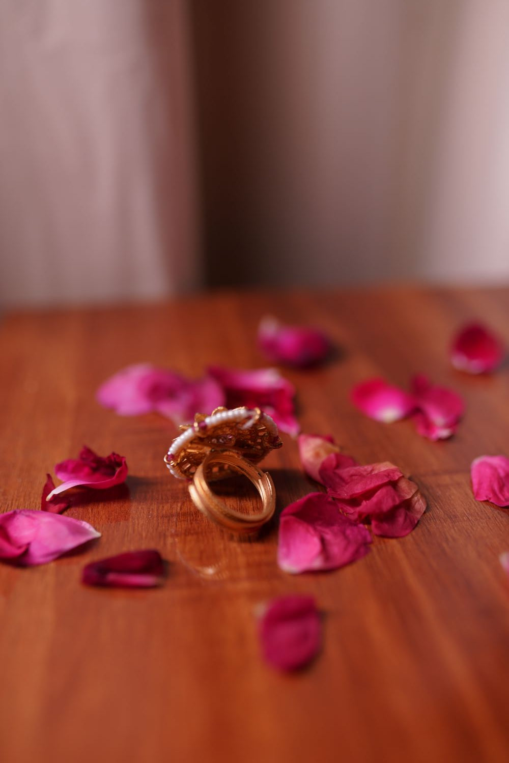 Traditional Kundan Floral Ring