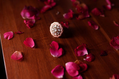 Ornate Floral Diamond Ring