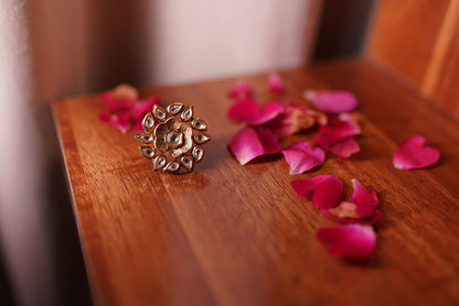 Floral Kundan Ring