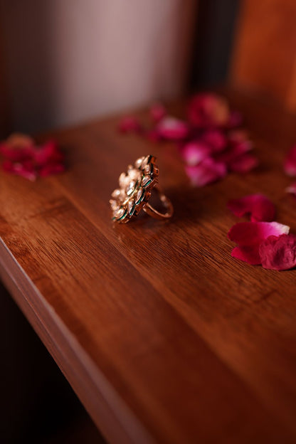 Floral Kundan Ring