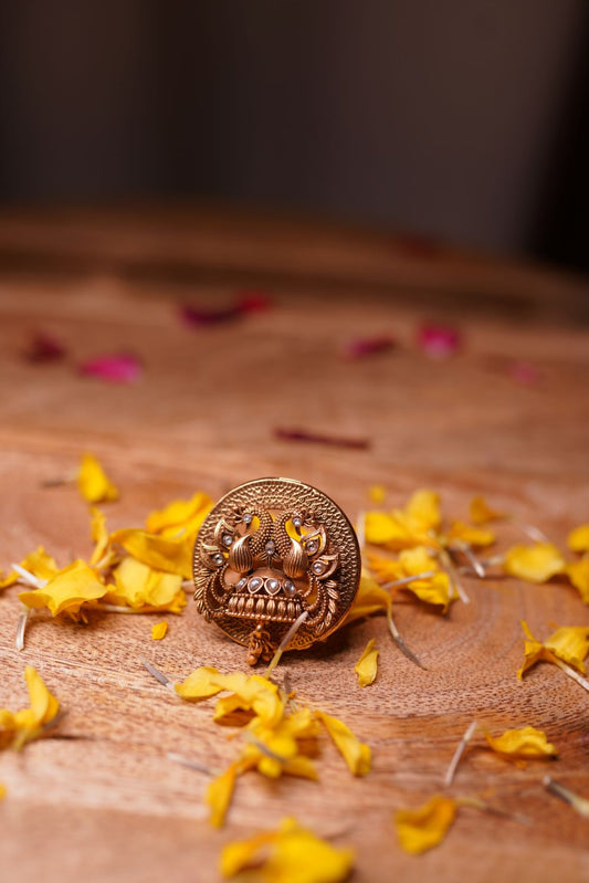 Handcrafted Brass Peacock Ring