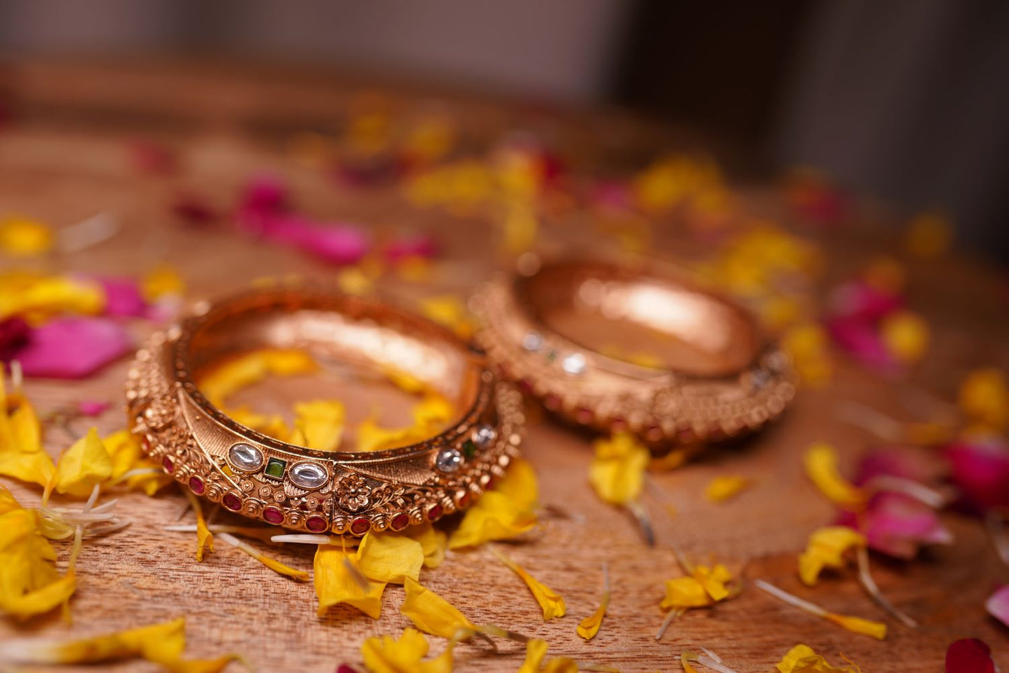 Golden Filigree Bangles