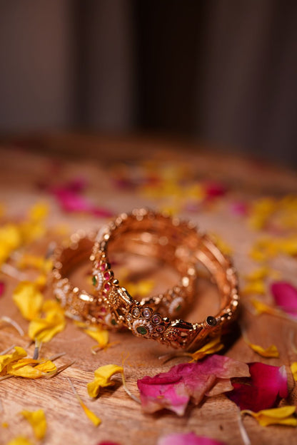 Kundan Bangles Set