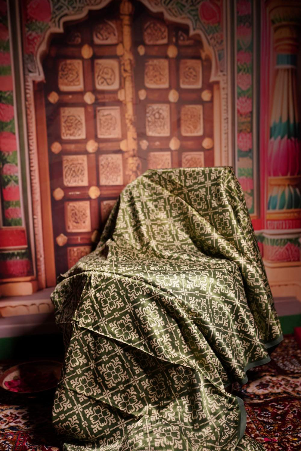 Olive Geometric Dupatta