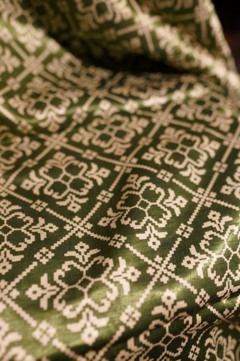 Olive Geometric Dupatta