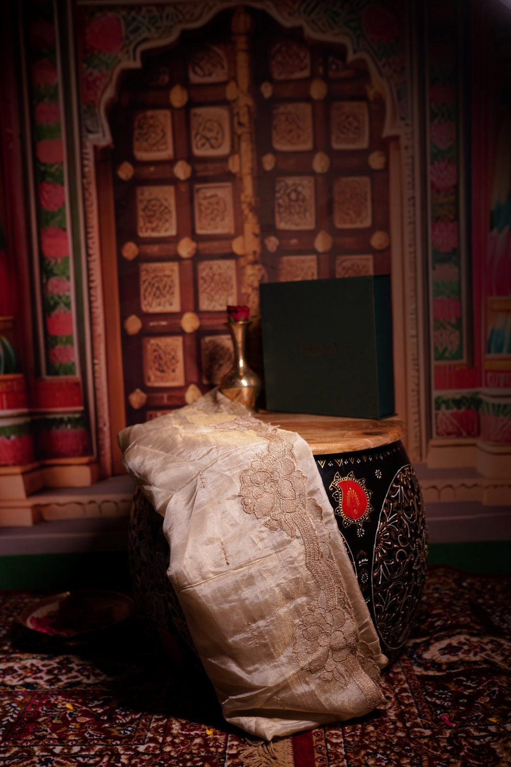 Champagne Organza Dupatta