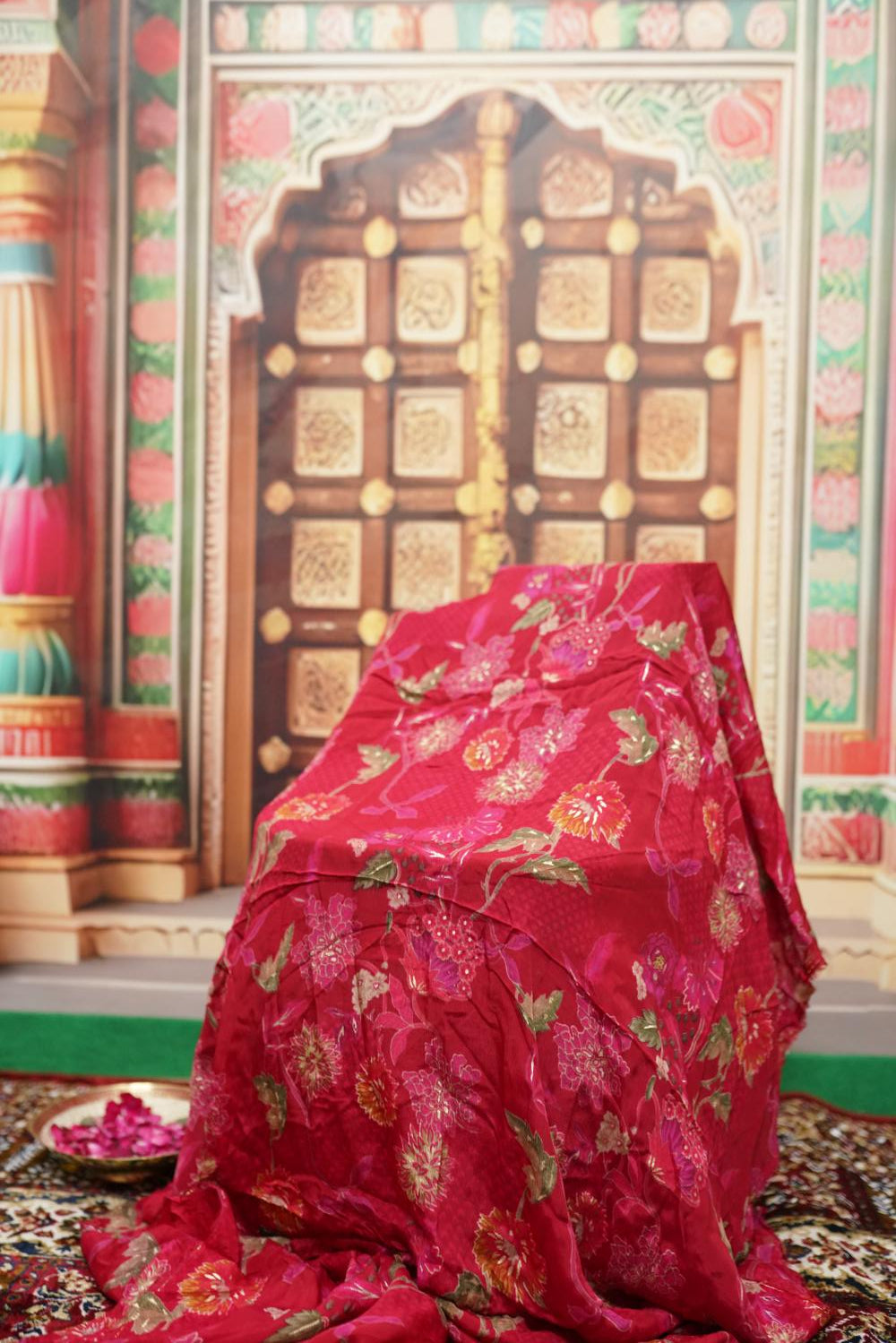 Organza Dupatta - Floral Embroidery