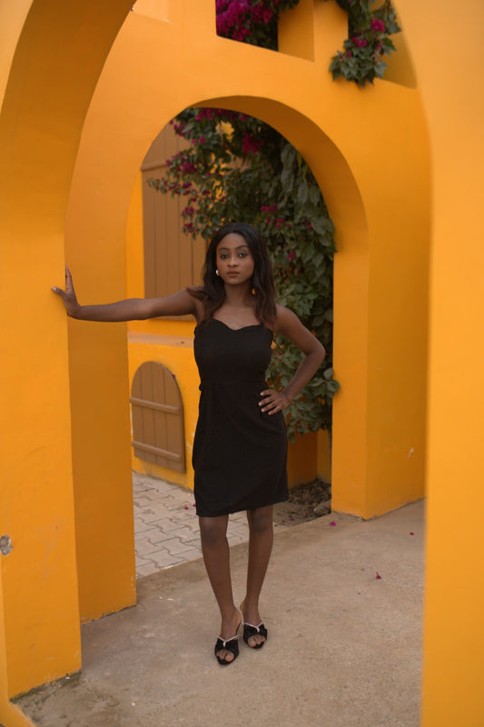 Black Bodycon Mini Dress - Indo-Western Party Wear