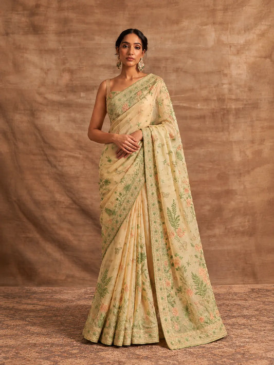 Majestic Embroidered Silk Saree
