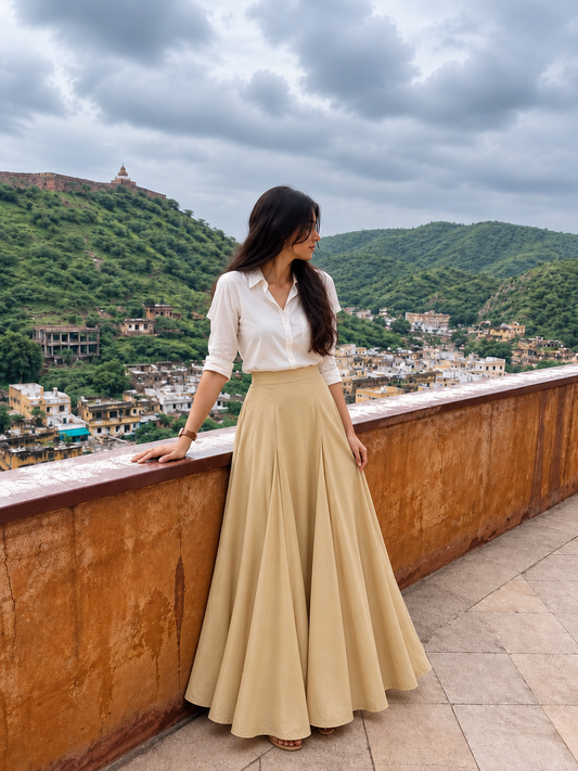 Godet Flare Skirt