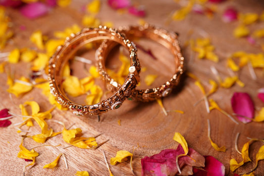 Gold-plated Kundan bangles with multicolor gemstone accents
