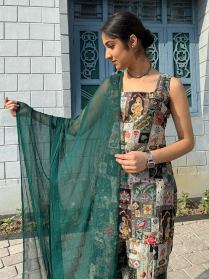 Sleeveless Peplum Style Sharara
