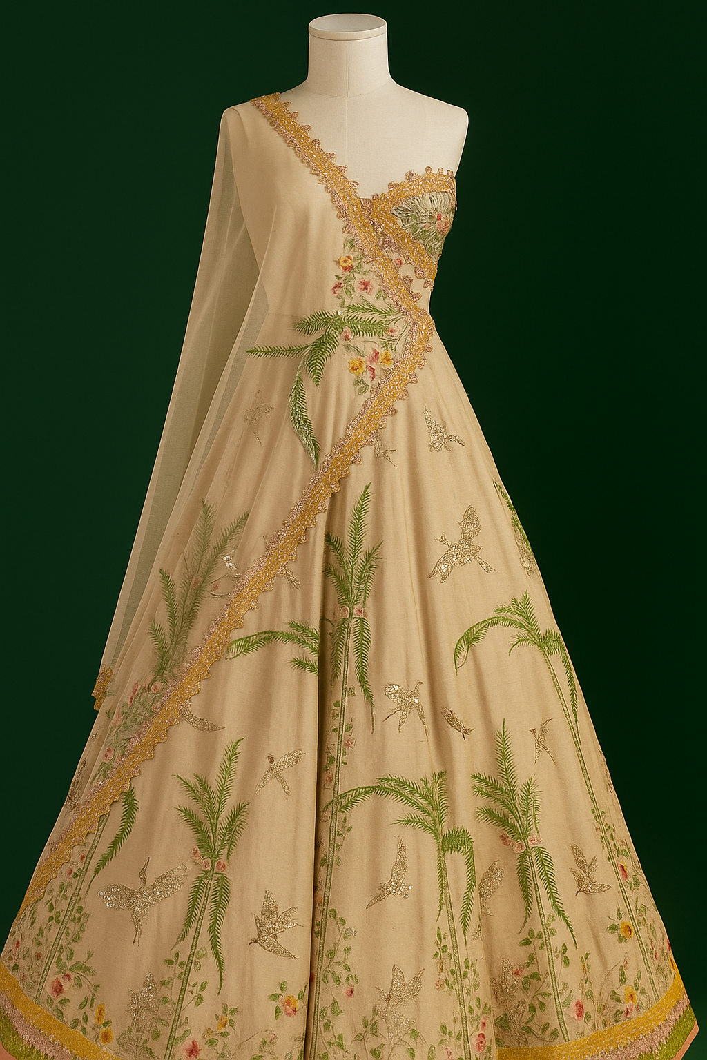 Embroidered Silk Lehnga