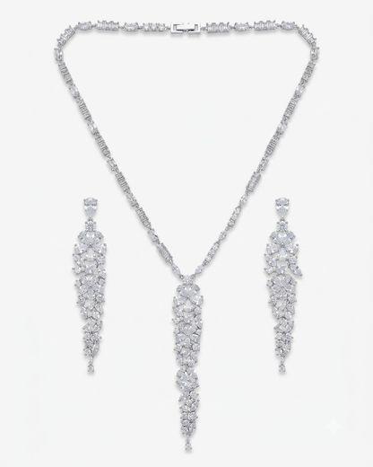 Crystal Blossom Necklace Set
