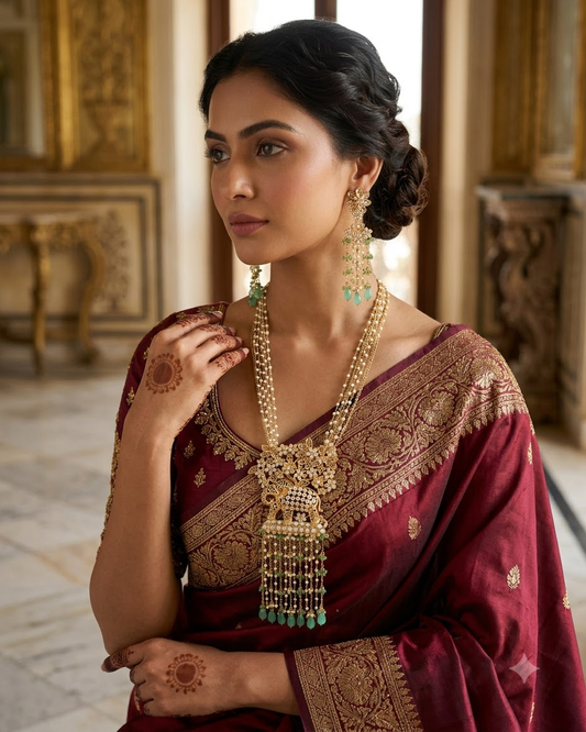 Pearl Garden Long Necklace Set