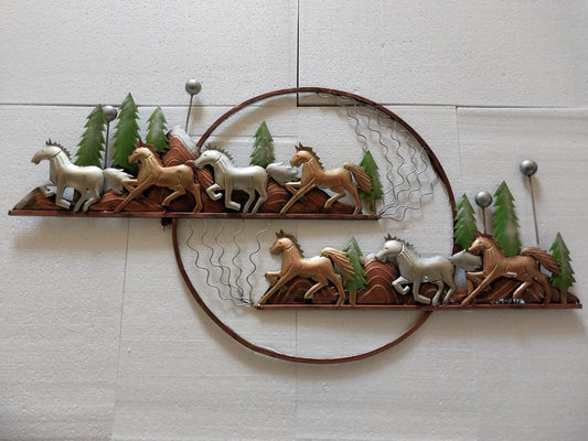 Galloping Horses Metal Wall Art