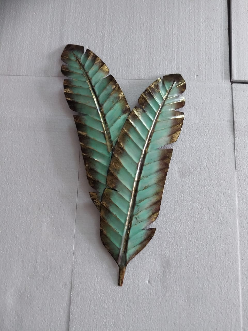 Green Banana Leafs Metal Wall Art