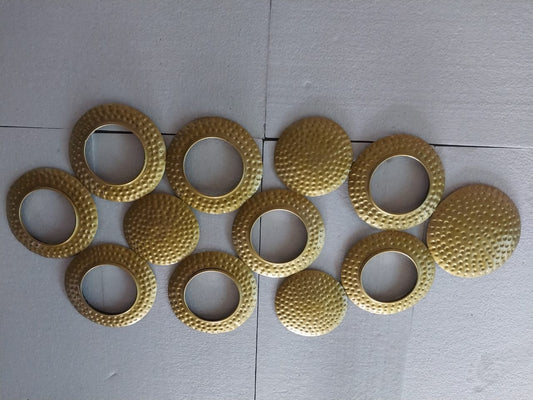 Golden Metal Wall Mirrors Set of 8