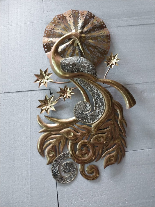 Metal Peacock Wall Art Decor
